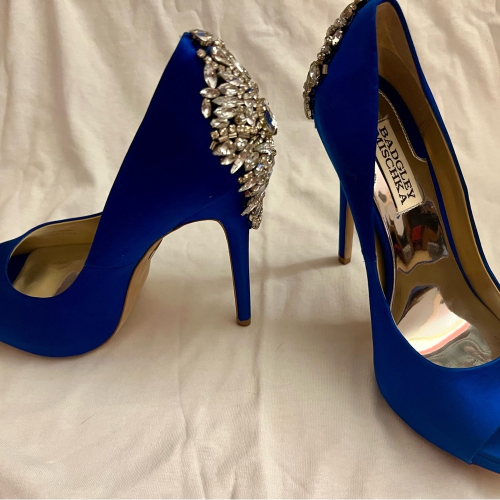 Badgley Mischka Royal Blue Crystal Heels